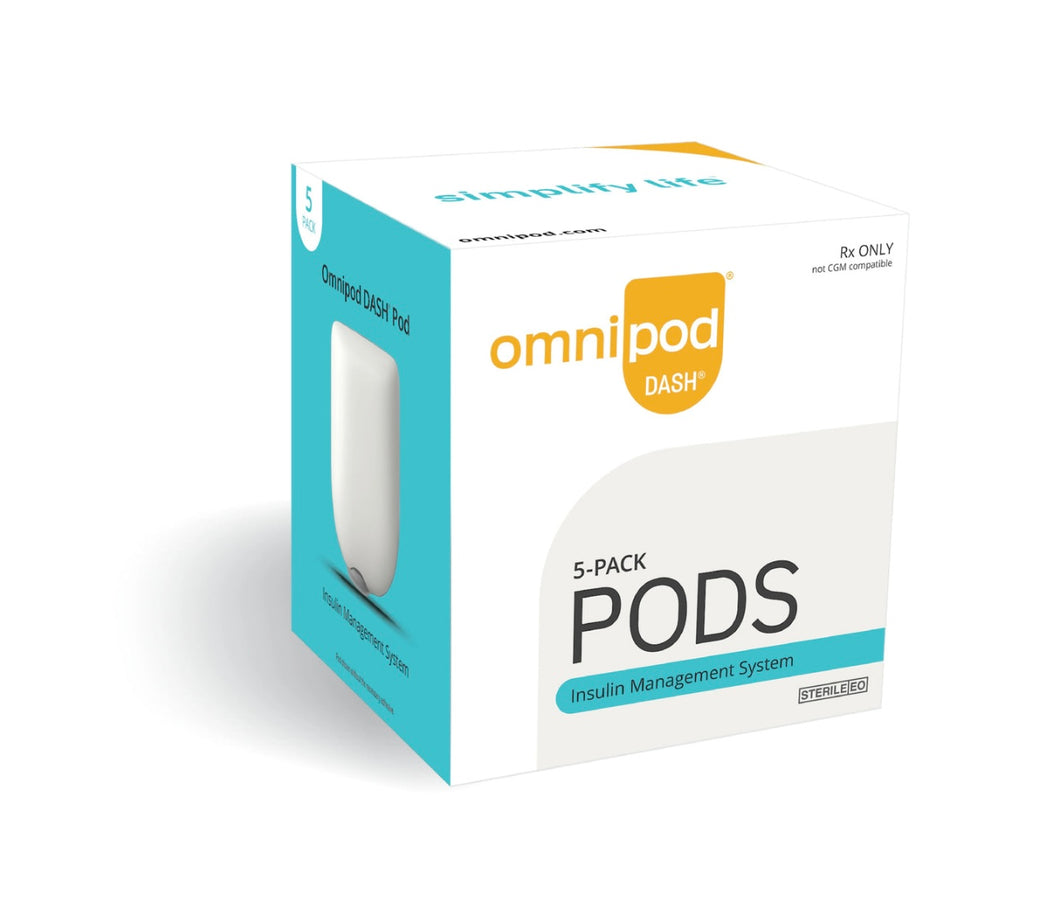 Omnipod Dash Pods box of 5 2025 exp